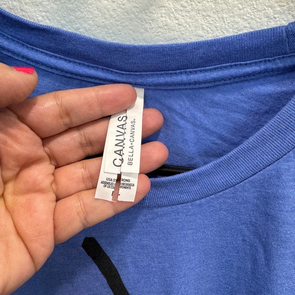 Bella + Canvas “You Decide” Emoji Graphic Tee Blue Size L - Picture 4 of 5